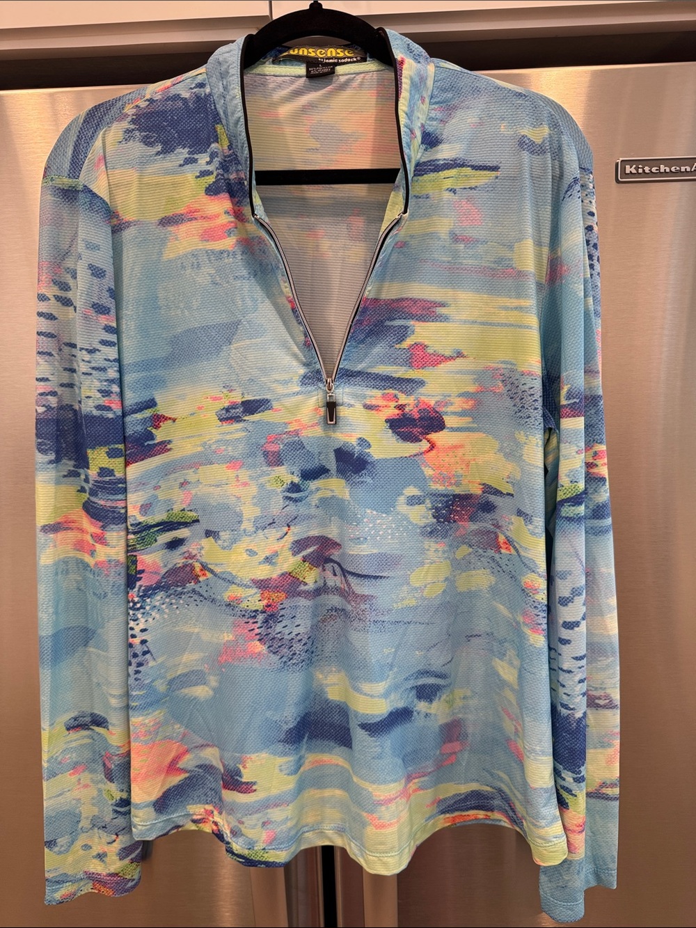 Women's Golf Jamie Sadock | Long-Sleeve Zip-Up Swim Shirt - Sky